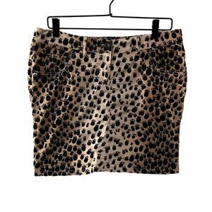 Love Moschino Leopard Paw Print Skirt Size 8
